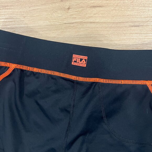 NWT Fila Black and Orange Capri Length Leggings Workout Running Yoga Size XS - Picture 10 of 10